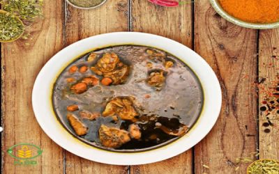 خورشت قورمه سبزی با مرغ